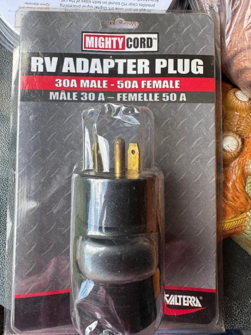 RV Adapter Plug 30A Male To 50A Female Durable Electrical Connector By Valterra